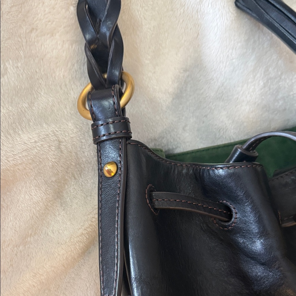 Dooney & Bourke Black Leather Bucket Bag - Picture 9 of 12